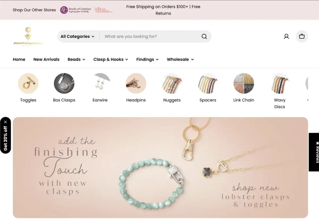 Atlanta Findings Company Web Development E-commerce Builds