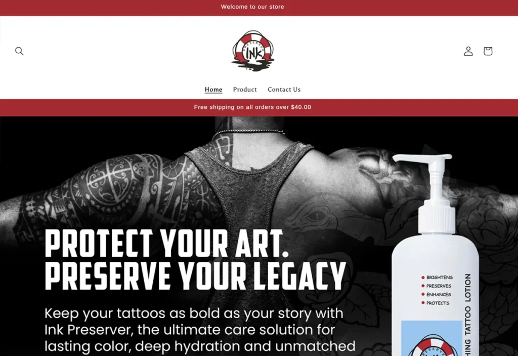 Ink Preserver Web Development E-commerce Builds